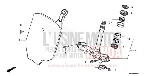 STEERING STEM CR85R7 de 2007